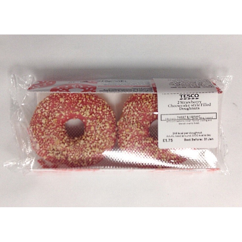 Tesco Strawberry Cheesecake Style Filled Doughnuts