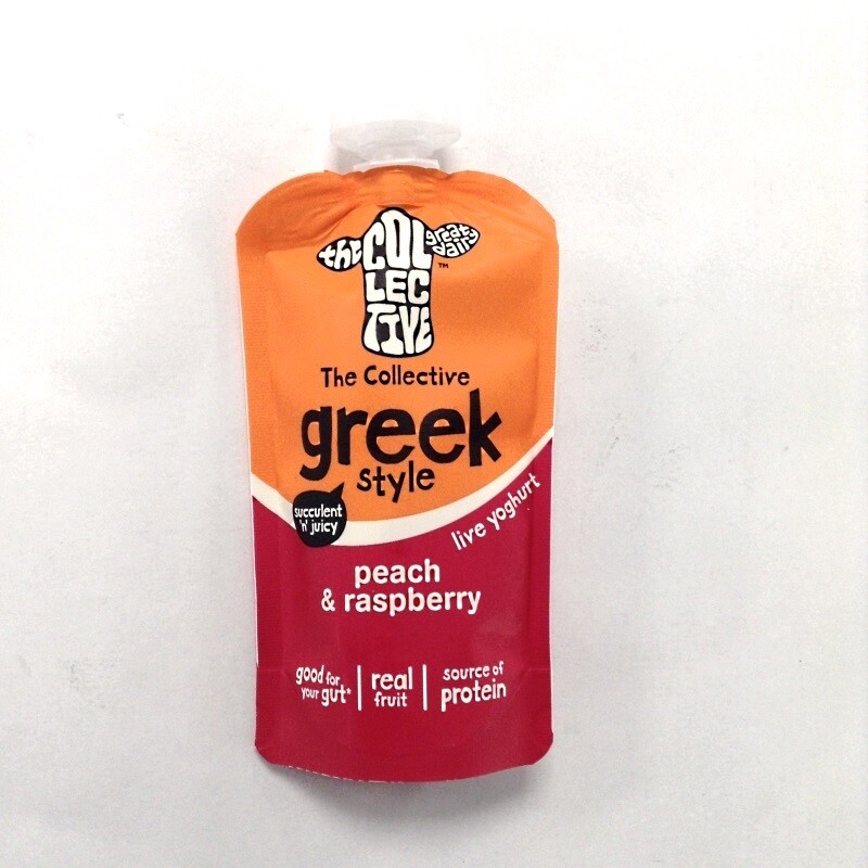 The Collective Greek-style Peach &amp; Raspberry Yoghurt Pouch