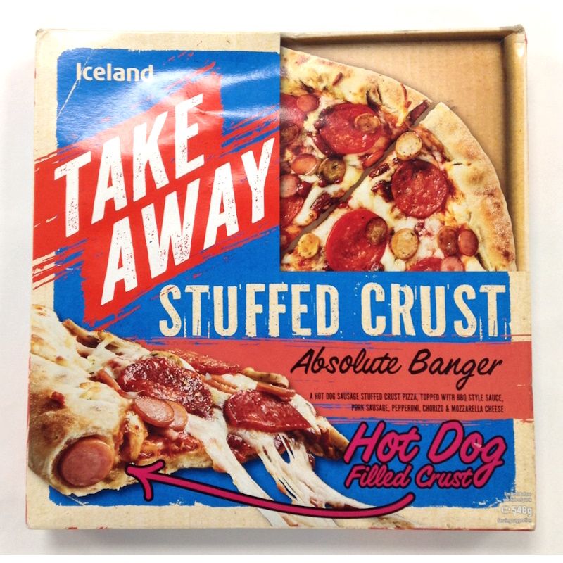 Iceland Takeaway Stuffed Crust Absolute Banger Pizza