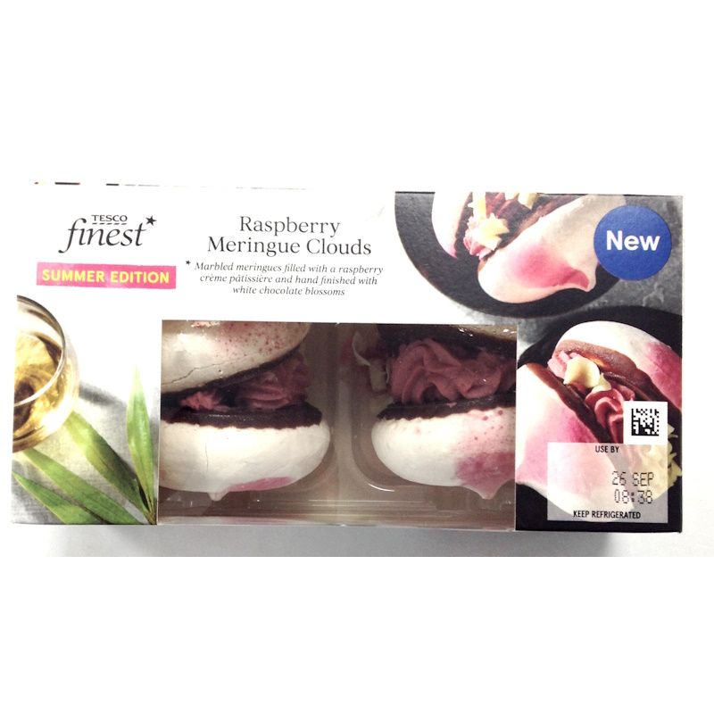 Tesco Finest 2 Raspbery Meringue Clouds