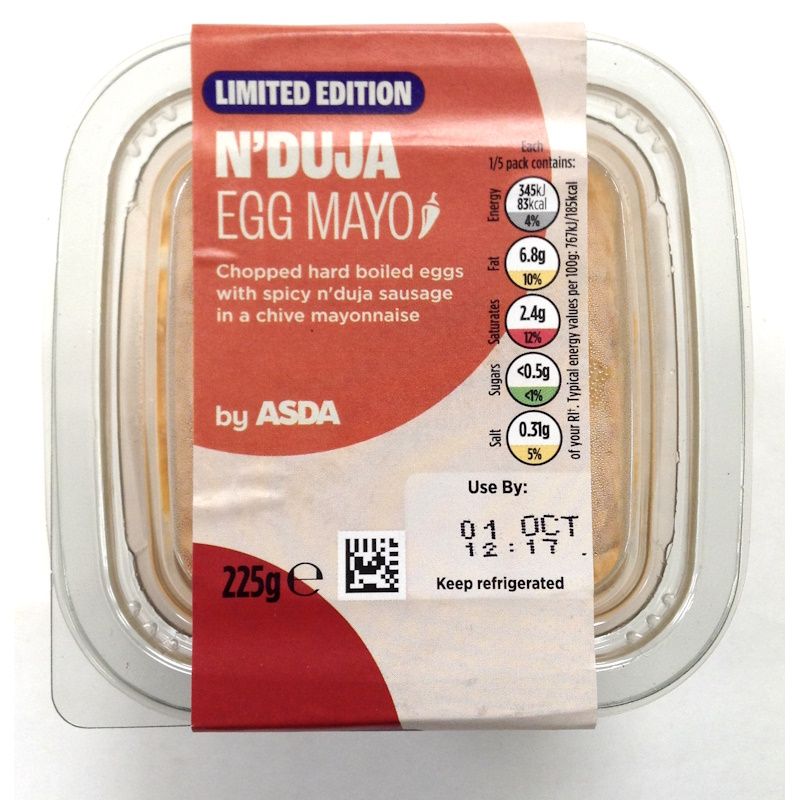 Asda Limited Edition N&#39;Duja Egg Mayo