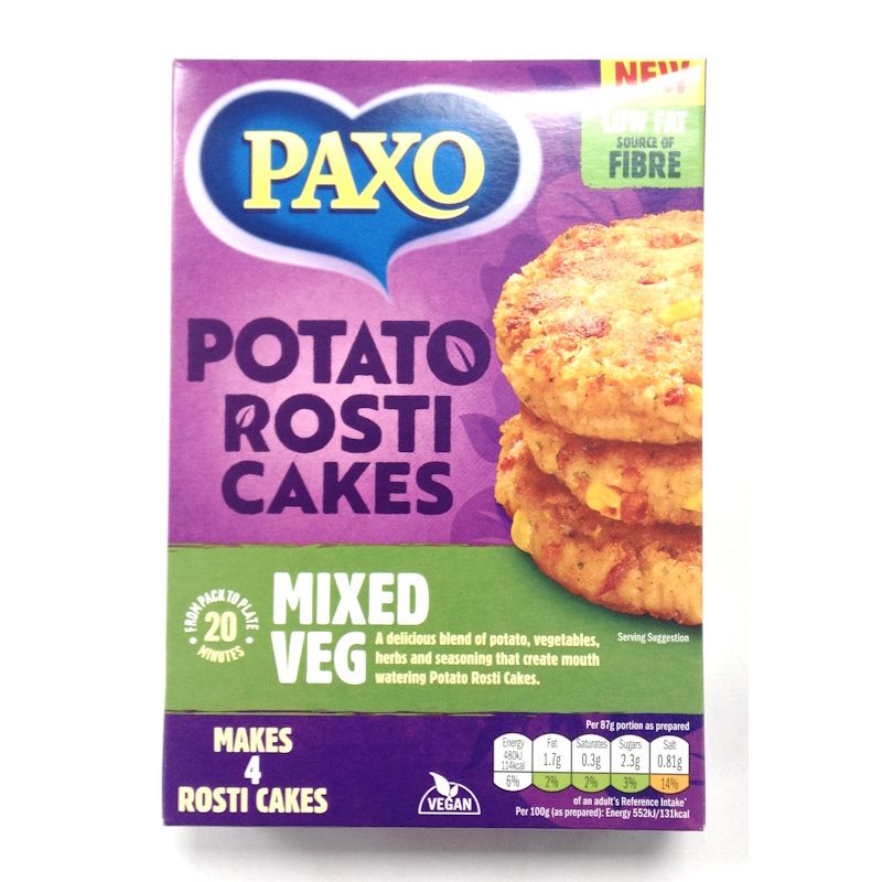 Paxo Potato Rosti Cakes - Mixed Veg