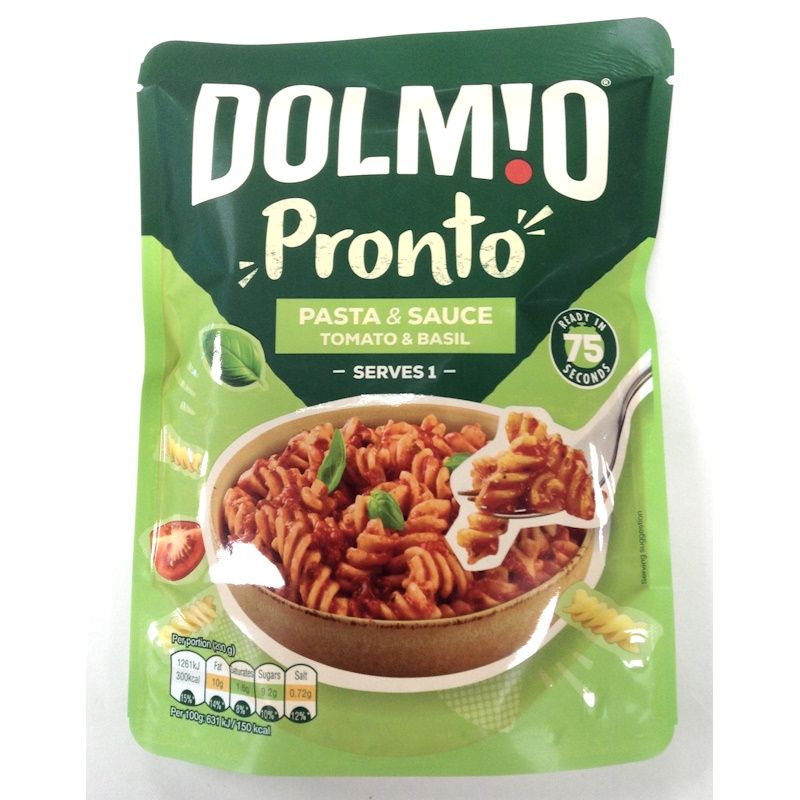 Dolmio Pronto Microwave Fusilli Pasta with Tomato and Basil Sauce