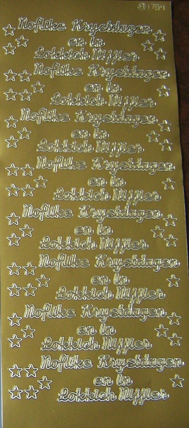 Stickers kerst goud / golden christmas stickers