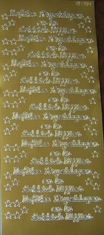 Stickers kerst goud / golden christmas stickers