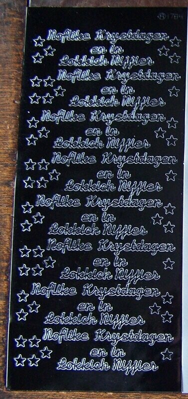 Stickers kerst zwart/ black christmas stickers