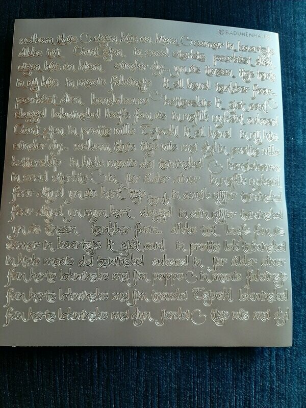 Stickers Friese teksten zilver / Stickers Frisian text silver
