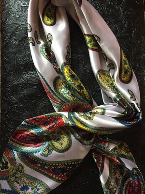 AAC-$20.00 Ultimate Paisley border 36"x36" WildRag
