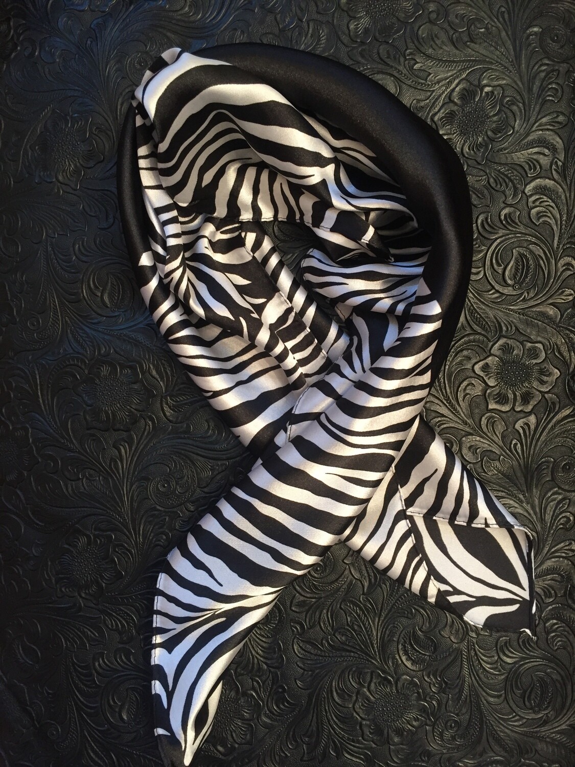 AAC- Abstract Zebra Print Neckerchief 23"x23"