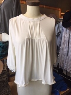 AAC - $42.99 Rayon Jersey Top with Crochet Trim