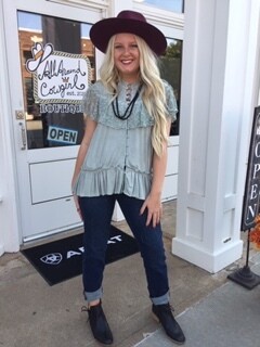 AAC - $46.99 Dusty Mint Top - By POL