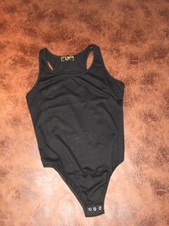 AAC - Basic Black Racer Back Bodysuit 