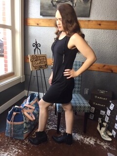 AAC - Sleeveless Black Dress by L&amp;B