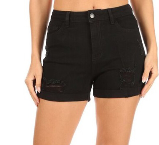AAC - Roll With It - High Rise Black Shorts - Plus