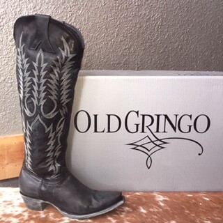 AAC - Tall Tops 18" Mayra - Black Old Gringo Boots