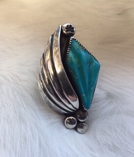 AAC - Big Sailboat Turquoise & Sterling Ring