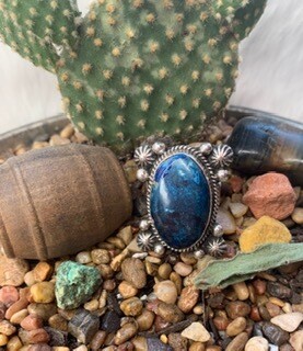 AAC - Big Blue Turquoise & Sterling Ring