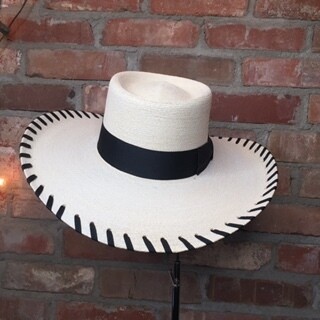 AAC - The Stillwater - Fine Palm Hat - Black Trim