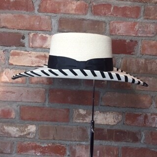 AAC - The Stillwater - Fine Palm Hat - Black Trim