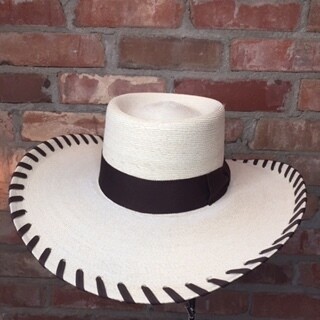 AAC -  The Stillwater - Fine White Palm Hat - BRWN