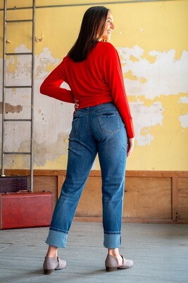 AAC - Mid Rise Boyfriend Jeans - Mid Wash
