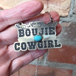 AAC - Boujie Cowgirl - Sterling Necklace
