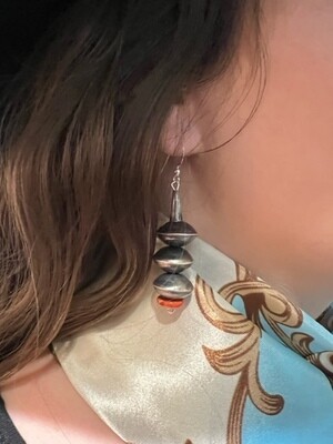 AAC - 2.5&quot; Long Sterling Silver Earrings