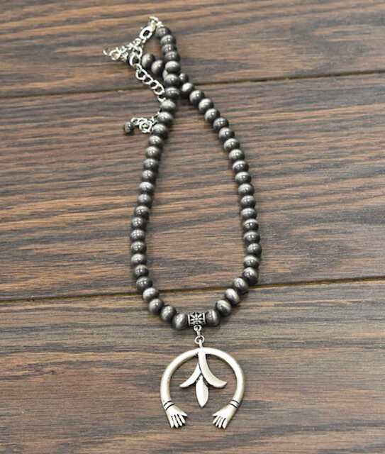 AAC - 16&quot; Long Squash Blossom Pendant Necklace