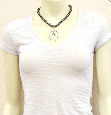 AAC - 16" Long Squash Blossom Pendant Necklace