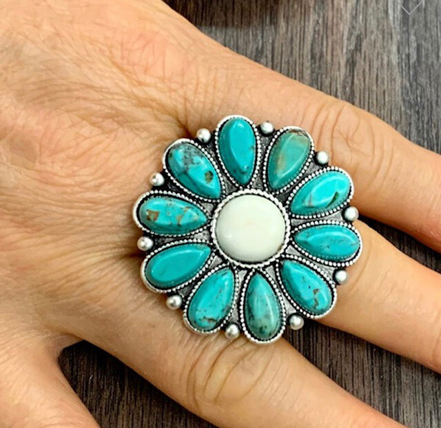 AAC - Adjustable Turquoise Ring