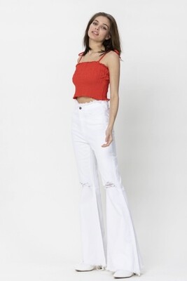 AAC - White Distressed Bell Bottom Jeans  by Cello