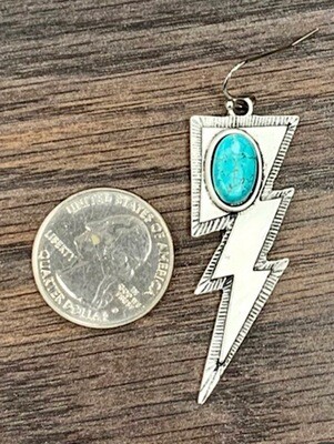 AAC - Bolt Lightning 2" Long Earrings