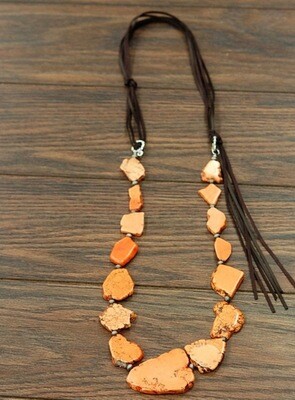 AAC - Orange Slab Necklace