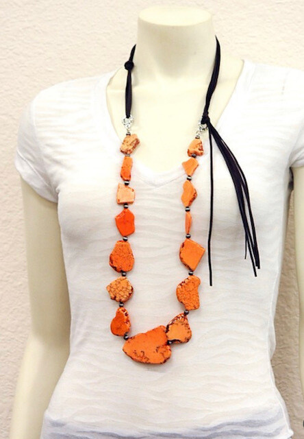 AAC - Orange Slab Necklace