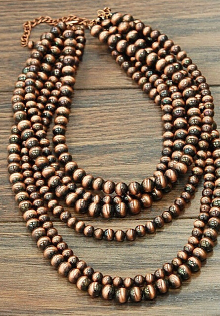 AAC - Chunky Copper Color Faux NP Necklace