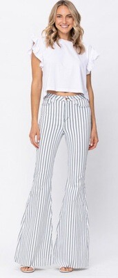 AAC - Women's PS White Pin Stripe Jeans