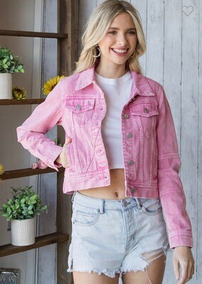 AAC - Pink Denim Jacket - Cropped