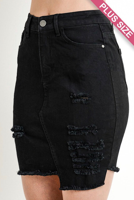 AAC - I'm So Distressed - Black Skirt