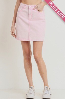 AAC - It's An Acid Wash Pink Skirt - Plus