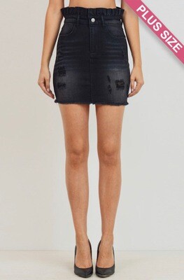 AAC - Paperbag Mini Skirt - Black Color