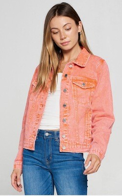 AAC - Orange Acid Wash Denim Jacket