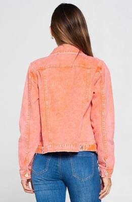 AAC - Orange Acid Wash Denim Jacket