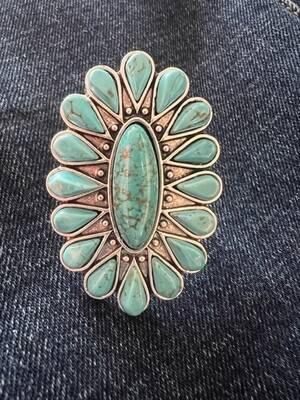 AAC - Adjustable Faux Turquoise Ring