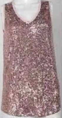 Shining In Roses - Tank Pink Sequin