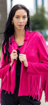 Hot Pink - Fringe Jacket