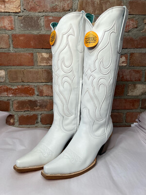 Pure White Cowgirl Boots - Corral