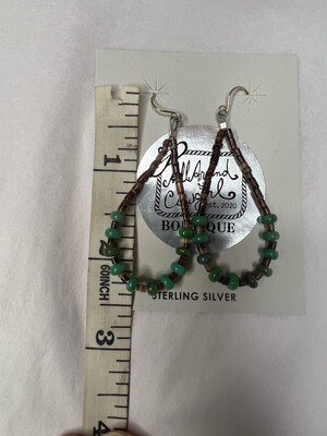 Kingman Turquoise Earrings - Teardrop 