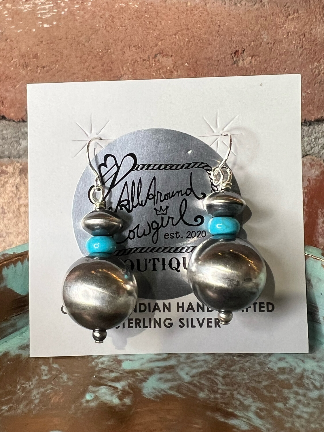 Navajo Pearl Earrings - by Mason Lee