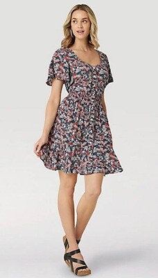 Multi Floral Print Dress by Wrangler