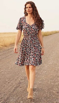 Multi Floral Print Dress by Wrangler